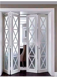 Белые складные двери гармошка Тараз
